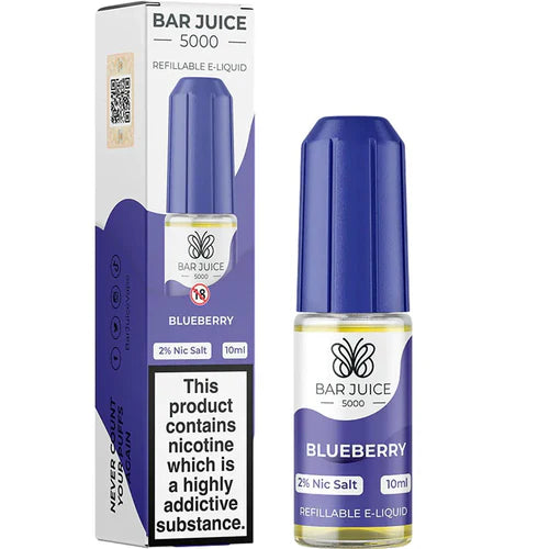Experience the Delight of Blueberry with Bar Juice 5000's Nic Salt E-liquid