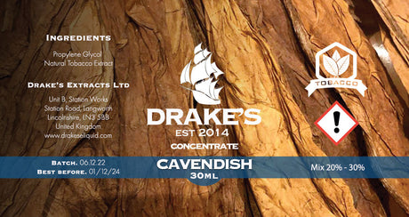 Cavendish Blend Concentrate Drake's E-Liquid