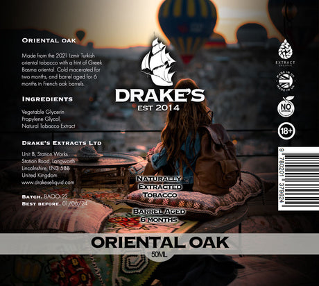 Oriental Oak - Barrel Aged Tobacco E-liquid Drake's E-Liquid